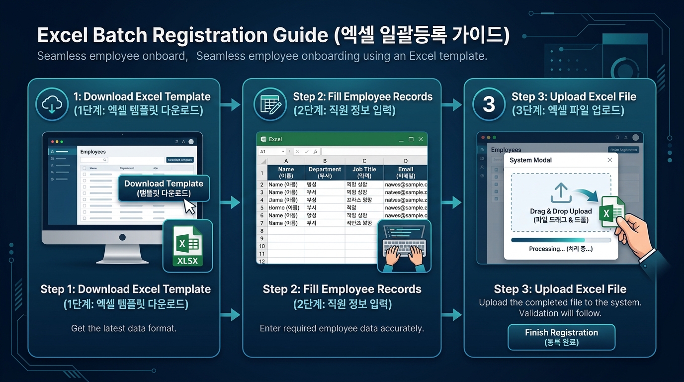 엑셀 일괄등록 가이드